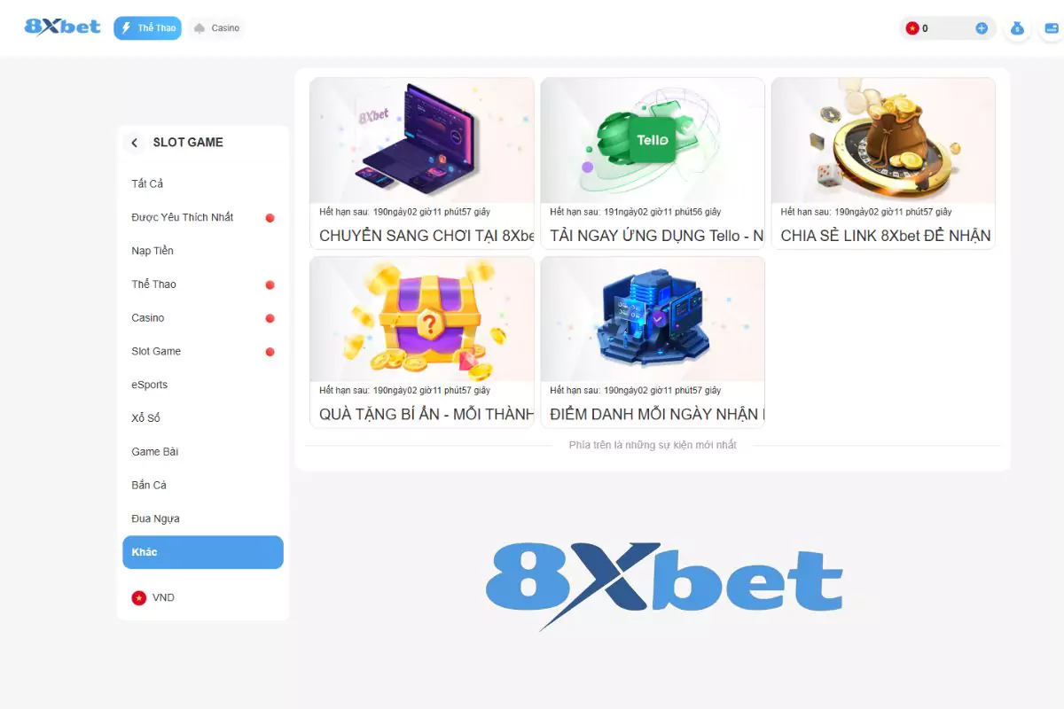 Vô vàn chương trình khuyến mãi diễn ra tại nhà cái